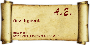 Arz Egmont névjegykártya